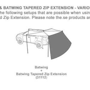 Rhino-Rack Batwing Awning Tapered Zip Extension (Single) - Image 2
