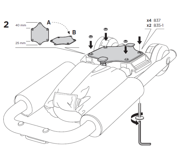 Thule 881 Adapter Hull-a-port to Wingbar