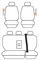 Holden Colorado Crew Cab 2012 - 16 Outback Canvas Charcoal Deploy Safe