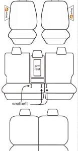 Santa Fe 2018+ Seat Covers. Esteem Black Deploy Safe - Image 2