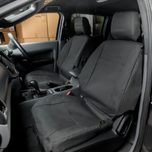 Cross Country Canvas Heavy Duty Car Seat Covers Mazda BT50 2020 + & Isuzu D.Max 2020 + (Black)