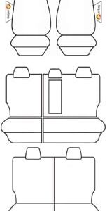 Isuzu MU-X 2013 Esteem Black Deploy Safe Seat Covers - Image 2