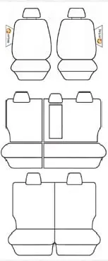 Isuzu MU-X 2013 Esteem Black Deploy Safe Seat Covers
