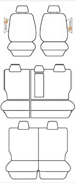 Isuzu MU-X 2013 Esteem Black Deploy Safe Seat Covers