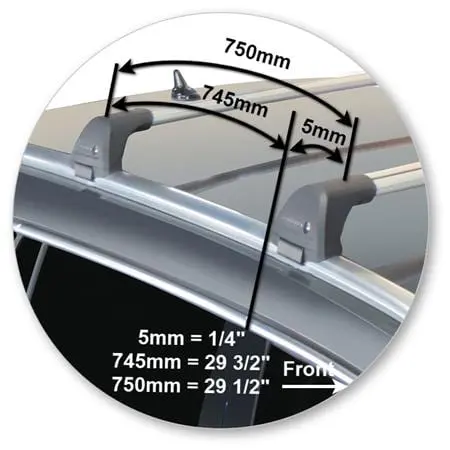 Yakima K1000Y-S24YB Black Flush End Bar