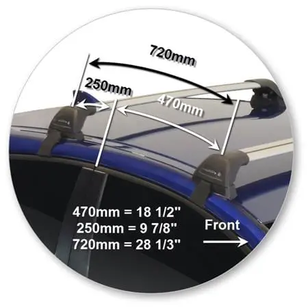 Yakima K1014Y-S25YB Black Flush End Bar