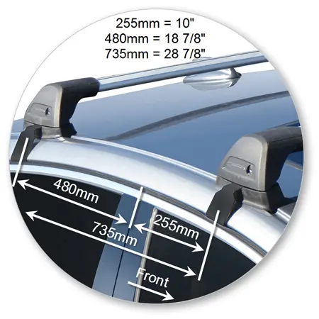 Yakima K1036Y-S26YB Black Flush End Bar