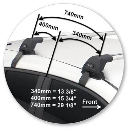 Yakima K1050Y-S25YB Black Flush End Bar