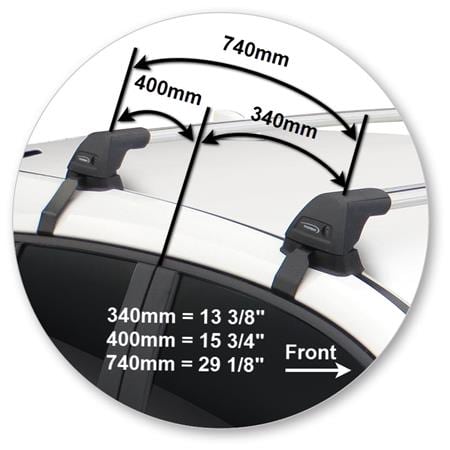 Yakima K1050Y-S25YB Black Flush End Bar