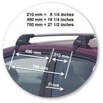 Yakima K133Y-S4YB Black Flush End Bar