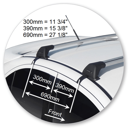 Yakima K170Y-S4YB Black Flush End Bar