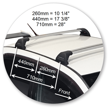 Yakima K332Y-S24YB Black Flush End Bar