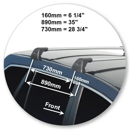 Yakima K368Y-S6YB Black Flush End Bar