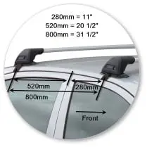 Yakima K381W-S5YB Black Flush End Bar
