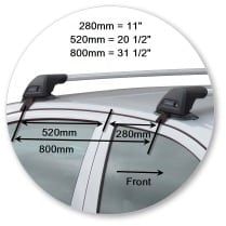 Yakima K381W-S5YB Black Flush End Bar