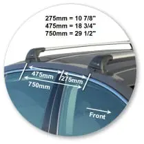 Yakima K391W-S6YB Black Flush End Bar