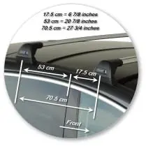 Yakima K466Y-S27YB Black Flush End Bar