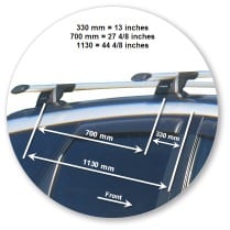 Yakima K556Y-S16YBThrough Bar - Black