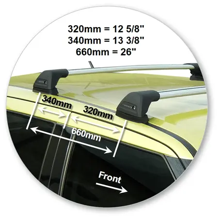 Yakima K567Y-S24YB Black Flush End Bar