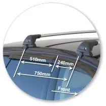 Yakima K573Y-S4YB Black Flush End Bar