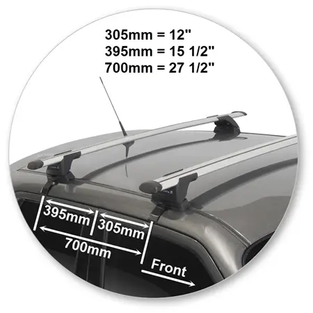 Yakima K1181-S16Y Aero Through Bar - Silver