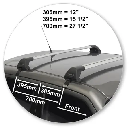 Yakima K582-S5Y Flush End Bar Silver