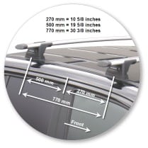 Yakima K585 -S17Y Through Bar - Silver