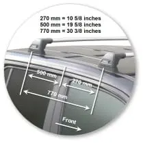 Yakima K585-S8Y Flush End Bar - Silver