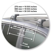 Yakima K585-S8Y Flush End Bar - Silver