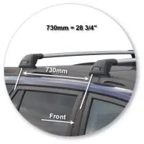 Yakima K607Y-S24YB Black Flush End Bar