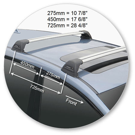 Yakima K618-S26Y Flush End Bar Silver