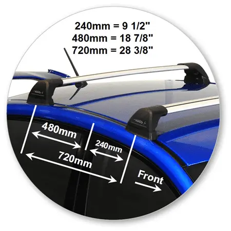 Yakima K621W-S25YB Black Flush End Bar