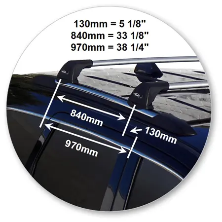 Yakima K624-S25YB Flush End Bar Black