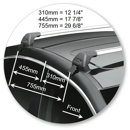 Yakima K646Y-S6YB Black Flush End Bar