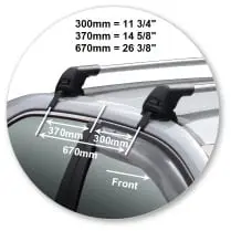 Yakima K652Y-S25YB Black Flush End Bar