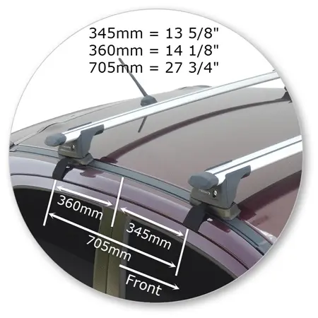 Yakima K681W-S15YB Black Through Bar