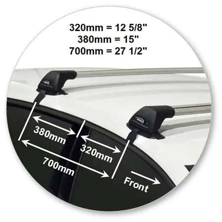 Yakima K692Y-S25YB Black Flush End Bar