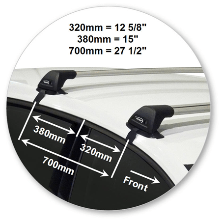 Yakima K692Y-S25YB Black Flush End Bar