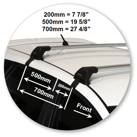 Yakima K699Y-S25YB Black Flush End Bar