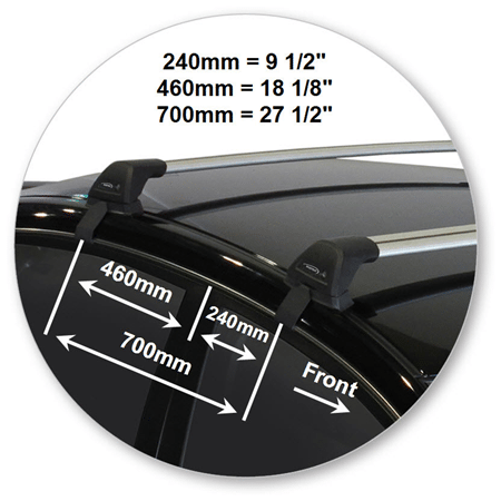 Yakima K700Y-S26YB Black Flush End Bar