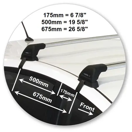 Yakima K702Y-S6YB Black Flush End Bar