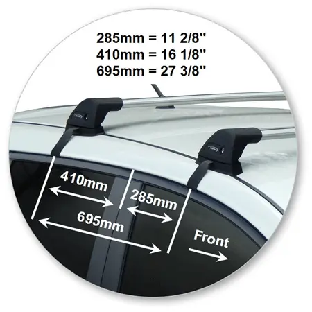 Yakima K713Y-S25YB Black Flush End Bar