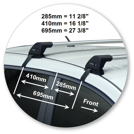 Yakima K713Y-S25YB Black Flush End Bar