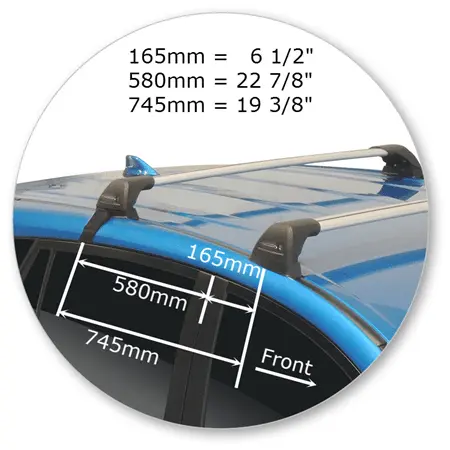 Yakima K716Y-S25YB Black Flush End Bar