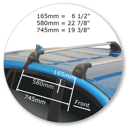 Yakima K716Y-S25YB Black Flush End Bar