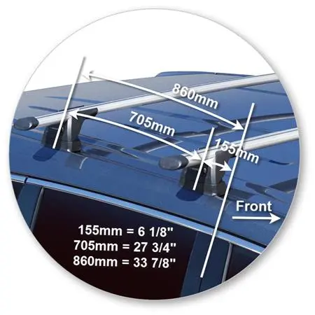 Yakima K768Y-S17Y Aero Through Bar -Silver