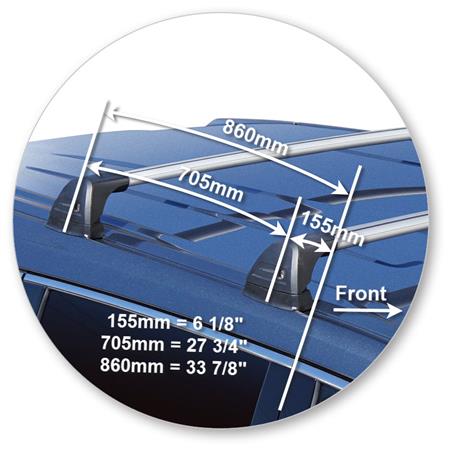 Yakima K768-S27YB Black Flush End Bar