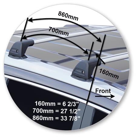 Yakima K779Y-S27Y Aero Through Bar SIlver