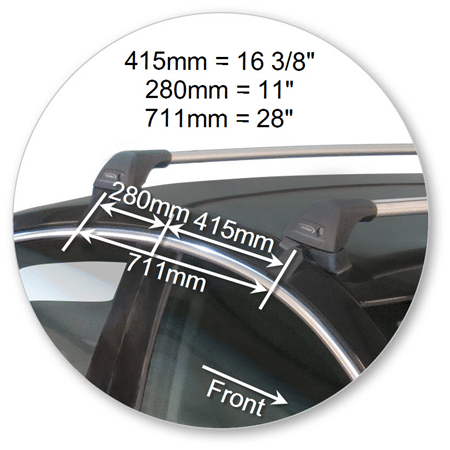 Yakima K781W-S26YB Black Flush End Bar