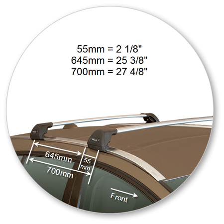 Yakima K794Y-S25YB Black Flush End Bar